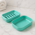 Premium Quality Rectangular Aqua Green Plastic Soap Case