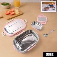 Qunic Stainless Steel Snack Lunch Box (With Small Box)